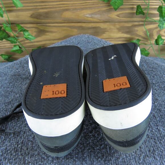 100 Men's Sneaker Black Leather Size 8 Medium Gently Used 2025‎ - Picture 6 of 7